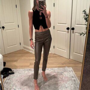 Stylish Tan Women's Cropped Pants
